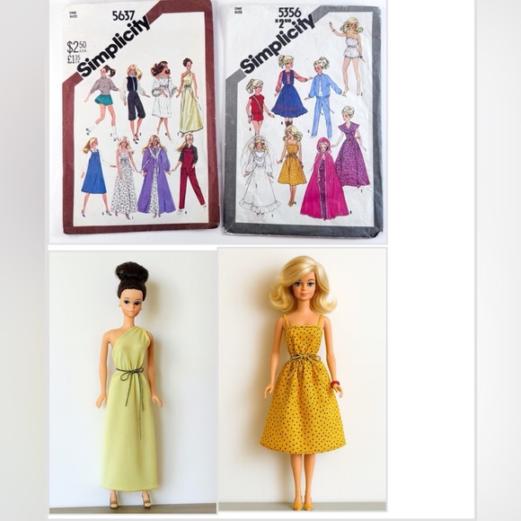 Simplicity Other - 3/$20 Vintage Simplicity Barbie & Darci Doll Sewing Patterns – #5637 & #5356